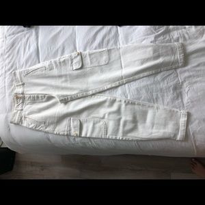 White cargo pants